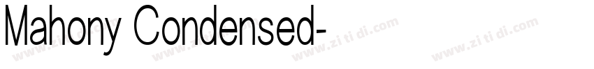 Mahony Condensed字体转换